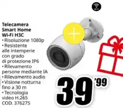 MediaWorld Ezviz Telecamera Smart Home Wi-Fi H3C offerta