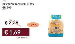 Prezzemolo e Vitale De cecco paccheri n. 125 offerta