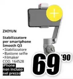 MediaWorld ZHIYUN Stabilizzatore per smartphone Smooth Q3 offerta