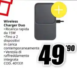 MediaWorld Wireless Charger Duo offerta