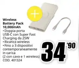 MediaWorld Wireless Battery Pack 10,000mAh offerta