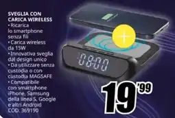 MediaWorld Cellularline sveglia con carica wireless offerta