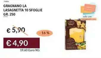Prezzemolo e Vitale Gragnano la lasagnetta 10 sfoglie offerta