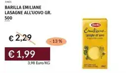 Prezzemolo e Vitale Barilla emiliane lasagne all'uovo offerta