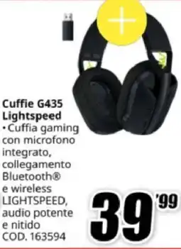 MediaWorld Logitech Cuffie G435 Lightspeed offerta