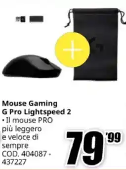 MediaWorld Logitech Mouse Gaming G Pro Lightspeed 2 offerta