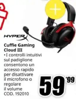 MediaWorld HYPERX Cuffie Gaming Cloud III offerta
