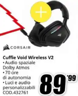 MediaWorld CORSAIR Cuffie Void Wireless V2 offerta