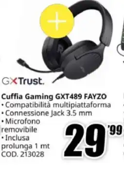 MediaWorld GXTrust. Cuffia Gaming GXT489 FAYZO offerta