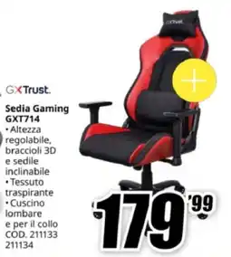 MediaWorld GXTrust. Sedia Gaming GXT714 offerta