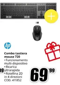 MediaWorld hp Combo tastiera mouse 720 offerta