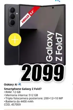 MediaWorld SAMSUNG Smartphone Galaxy Z Fold7 offerta