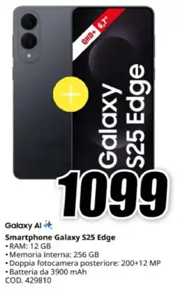 MediaWorld SAMSUNG Smartphone Galaxy S25 Edge offerta