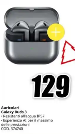 MediaWorld SAMSUNG Auricolari Galaxy Buds 3 offerta