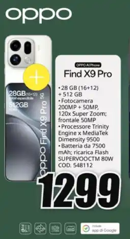MediaWorld oppo Find X9 Pro offerta