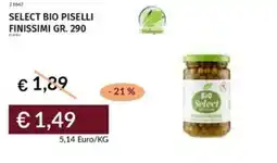 Prezzemolo e Vitale Select bio piselli finissimi offerta