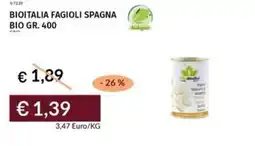 Prezzemolo e Vitale Bioitalia fagioli spagna bio offerta