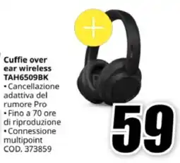 MediaWorld Philips Cuffie over ear wireless TAH6509BK offerta