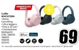 MediaWorld Sony Cuffie WHCH720N offerta