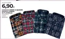 Coop CAMICIA UOMO A QUADRI MANICA LUNGA IN FLANELLA offerta