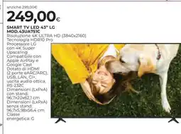 Coop SMART TV LED 43 LG MOD.43U3A75IC offerta