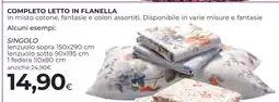 Coop Completo Letto in Flanella offerta