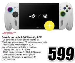 MediaWorld Console portatile ROG Xbox Ally RC73 offerta