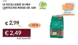 Prezzemolo e Vitale Le eccellenze di p&v lenticchie rosse offerta
