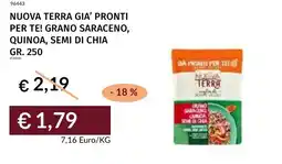Prezzemolo e Vitale Nuova terra gia' pronti per te! grano saraceno, quinoa, semi di chia offerta