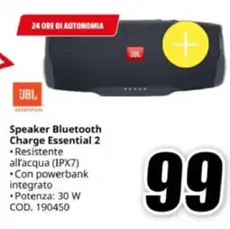 MediaWorld JBL Speaker Bluetooth Charge Essential 2 offerta