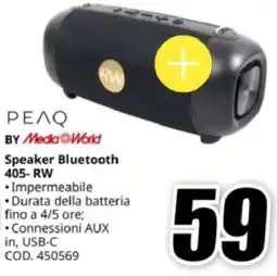 MediaWorld РЕAQ Speaker Bluetooth 405-RW offerta