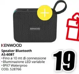 MediaWorld KENWOOD Speaker Bluetooth AS-60BT offerta