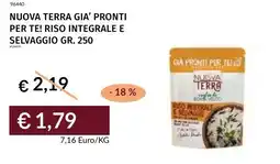 Prezzemolo e Vitale Nuova terra gia' pronti per te! riso integrale e selvaggio offerta