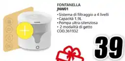 MediaWorld Panasonic fontanella JNW01 offerta
