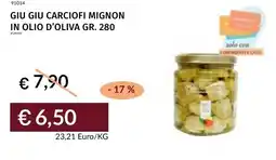 Prezzemolo e Vitale Giu giu carciofi mignon in olio d'oliva offerta