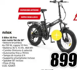 MediaWorld nilox E-Bike X8 Pro con ruote fat da 20" offerta