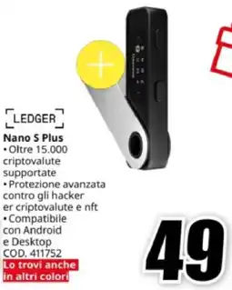 MediaWorld Ledger Nano S Plus offerta