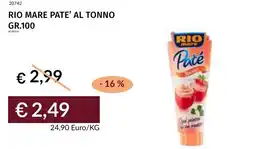 Prezzemolo e Vitale Rio mare pate' al tonno offerta
