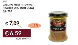 Prezzemolo e Vitale Callipo filetti tonno riserva oro olio oliva offerta