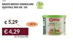 Prezzemolo e Vitale Bauer brodo granulare vegetale bio offerta