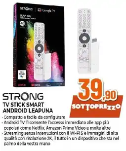 Ipercoop Strong tv stick smart android leapuna offerta