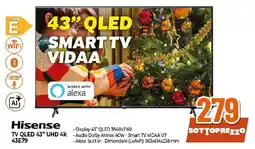 Ipercoop Hisense TV QLED 43" UHD 4k 43E79 offerta