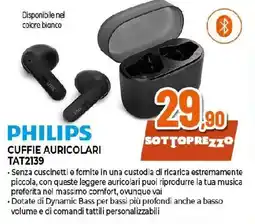 Ipercoop PHILIPS CUFFIE AURICOLARI TAT2139 offerta