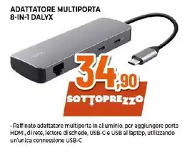 Ipercoop Trust. adattatore multiporta 8-in-1 dalyx offerta