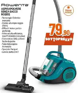 Ipercoop Rowenta ASPIRAPOLVERE SENZA SACCO RO2932 offerta