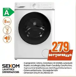 Ipercoop SEKOM LAVATRICE SWMM148V386 offerta