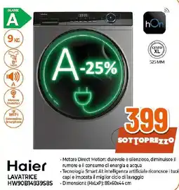 Ipercoop Haier LAVATRICE HW90B14939S8S offerta