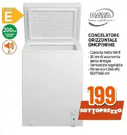Ipercoop DAYA CONGELATORE ORIZZONTALE DMCP198IME offerta