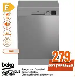 Ipercoop beko LAVASTOVIGLIE DVN05320X offerta