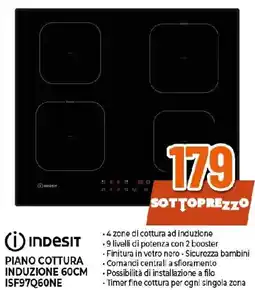 Ipercoop INDESIT PIANO COTTURA INDUZIONE 60CM ISF97Q60NE offerta